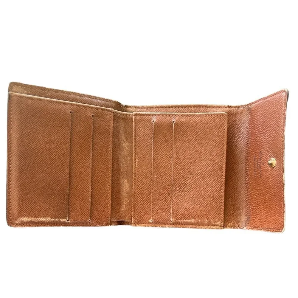 Vintage 1996 Louis Vuitton Monogram Brown Elise Wallet